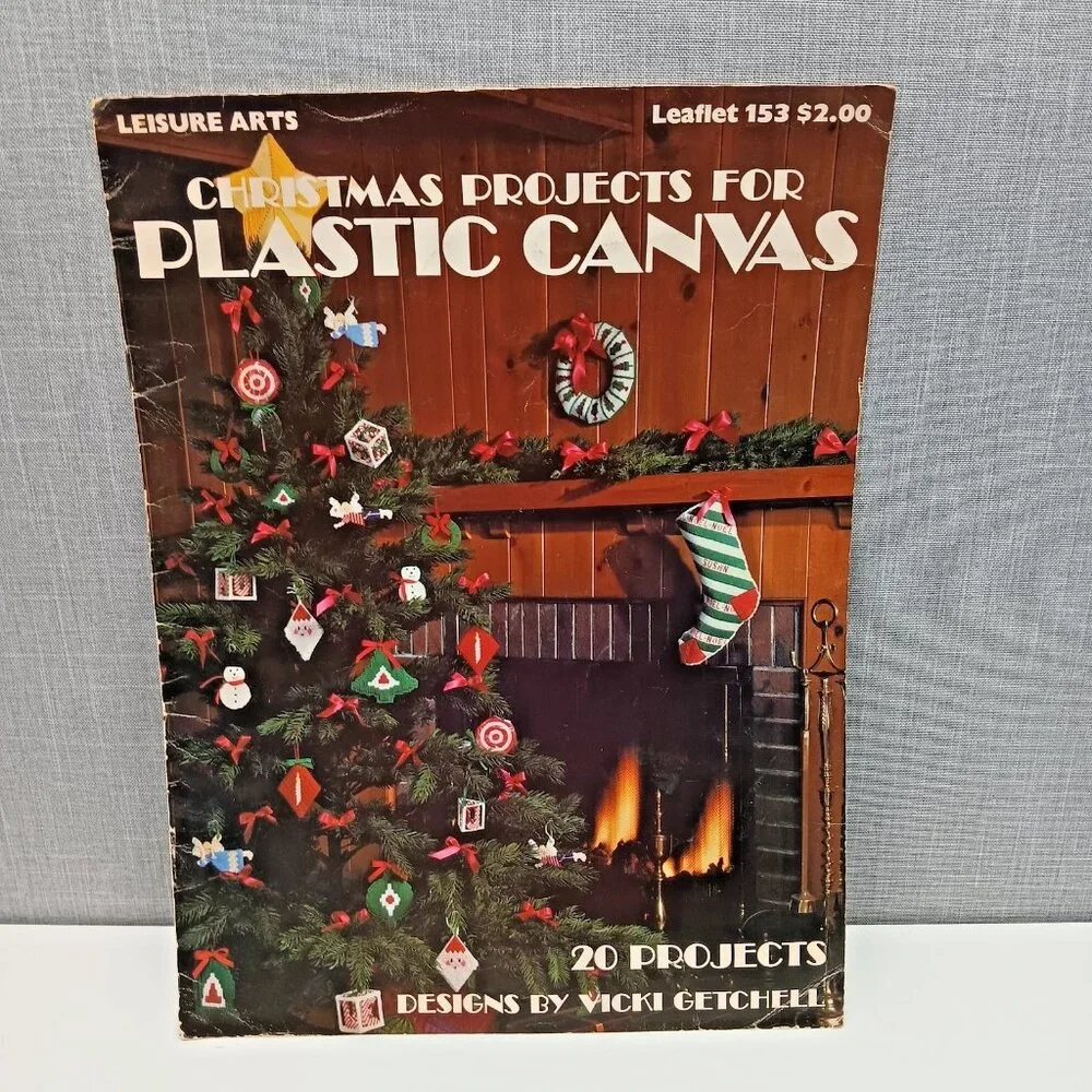 Christmas‎ Projects for Plastic Canvas Leisure Arts 20 Craft Sewing Stitch 70s